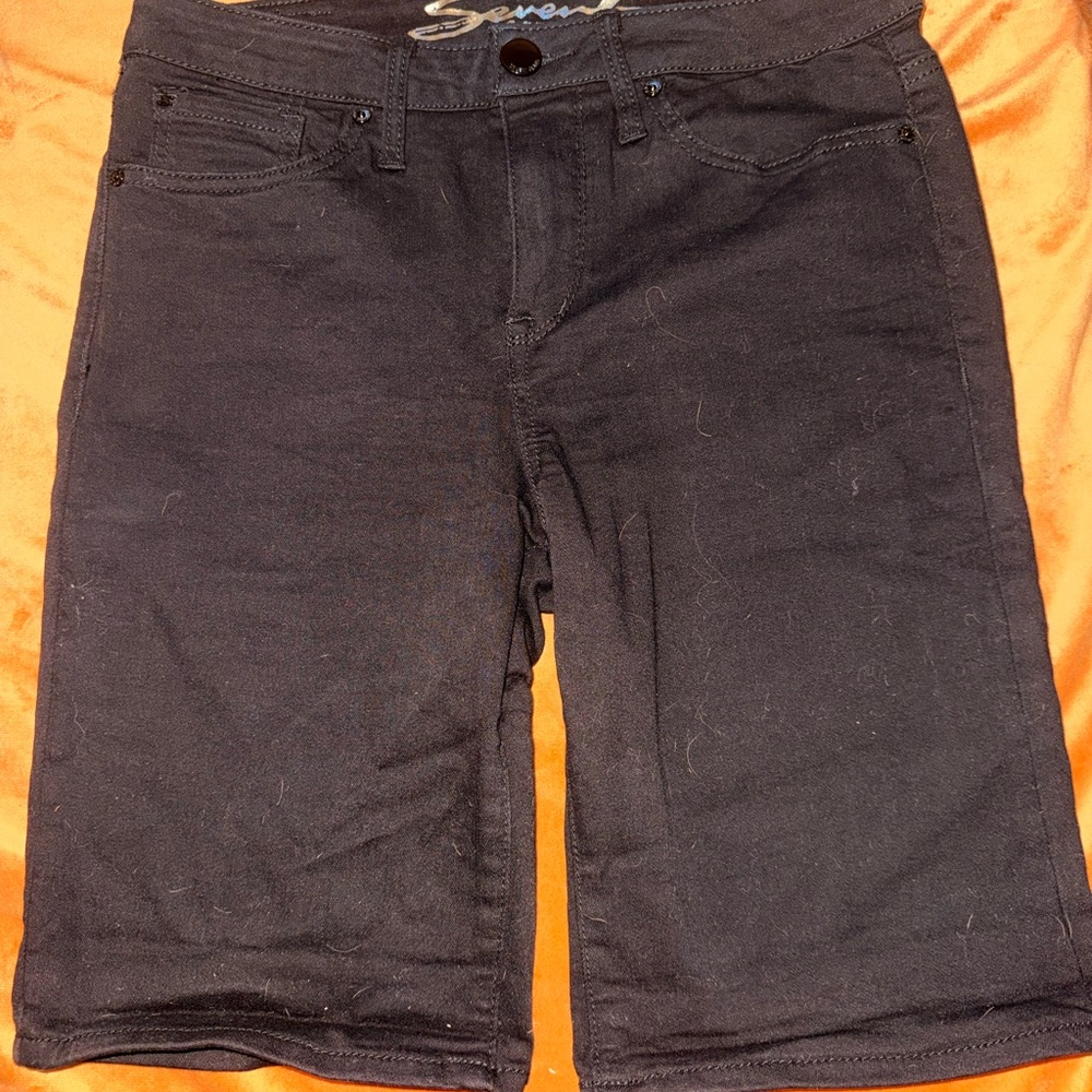 Seven7 Women's Black Jean Shorts